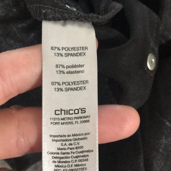 {Chico’s} Faux Suede Knit Pants size 2 - Picture 8 of 10